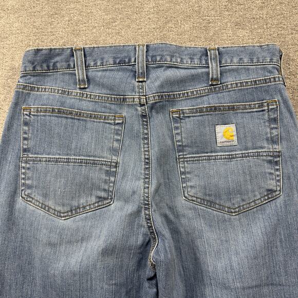 NWOT Carhartt Rugged Flex Relaxed Fit Light Wash Stretch Denim Jeans Mens 32x34 - Picture 10 of 10